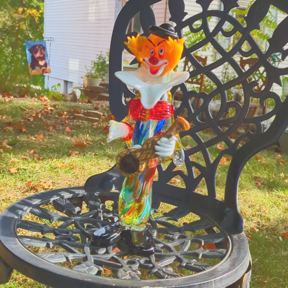 Rare HTF Vintage 💎 Murano, Italy 🤡 hand-blown VENETIAN GLASS CLOWN 🤡 pristine